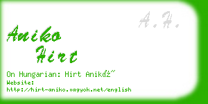 aniko hirt business card